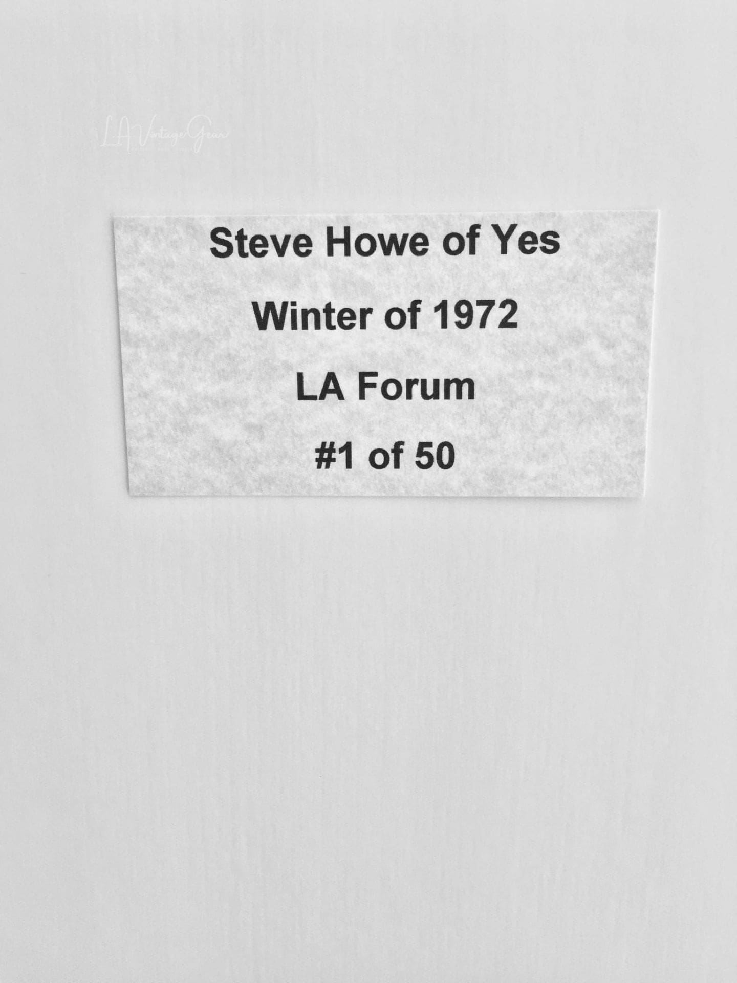 Steve Howe of YES Winter of 1972 L.A. Forum - Authentic Concert Photo by Ed Finnell - B&W- White Matte 20"x24" - Image 2