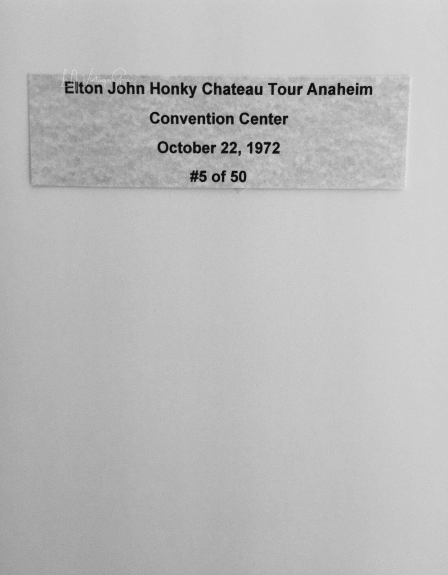 Elton John Honky Tonk Chateau Tour 1972 Authentic Concert Photo by Ed Finnell - B&W-White Matte 20"x24" - Image 3