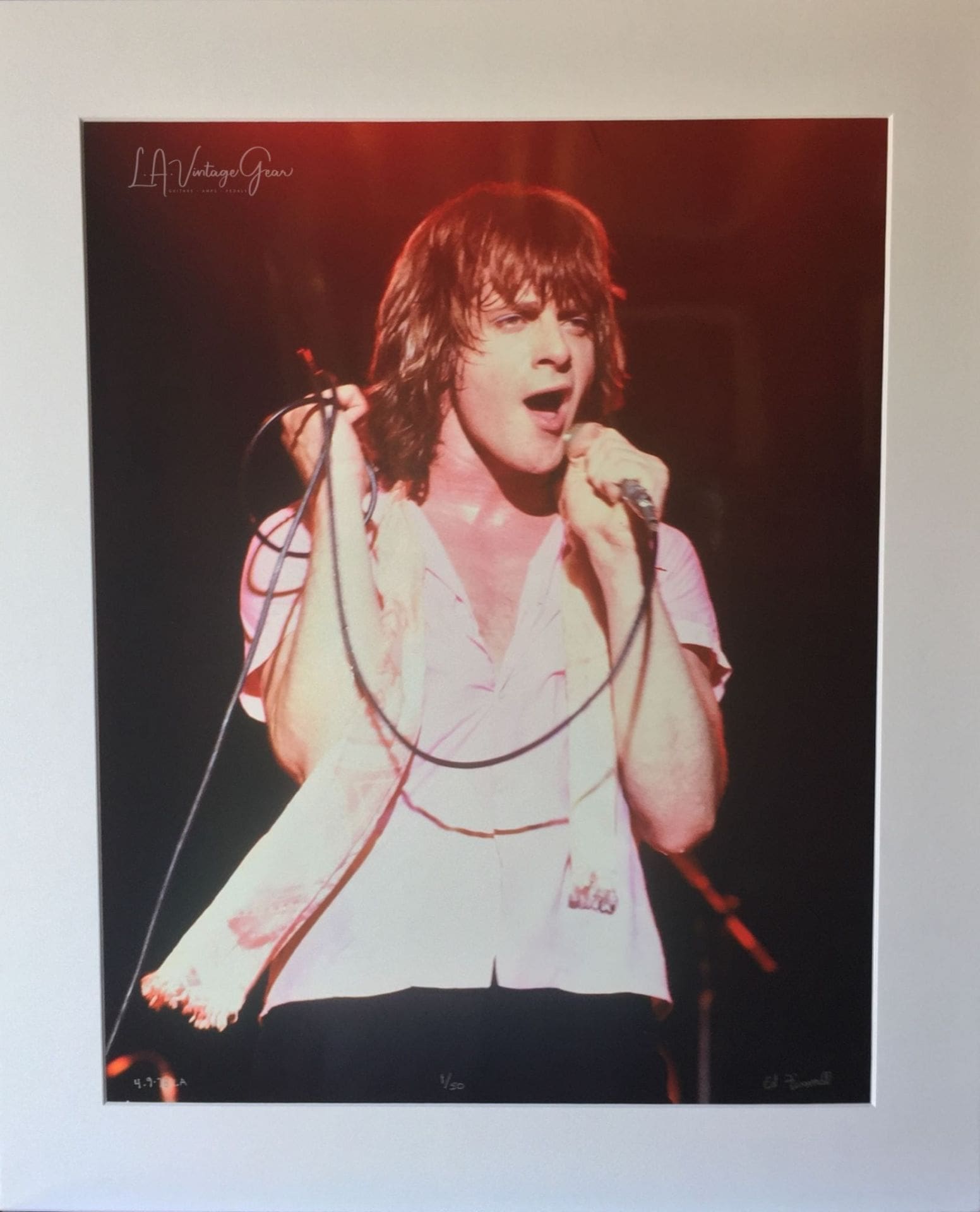 Ed Money Opening for Foghat 1978 - L.A. Forum - Authentic Concert Photo by Ed Finnell - Color- White Matte 20"x24"