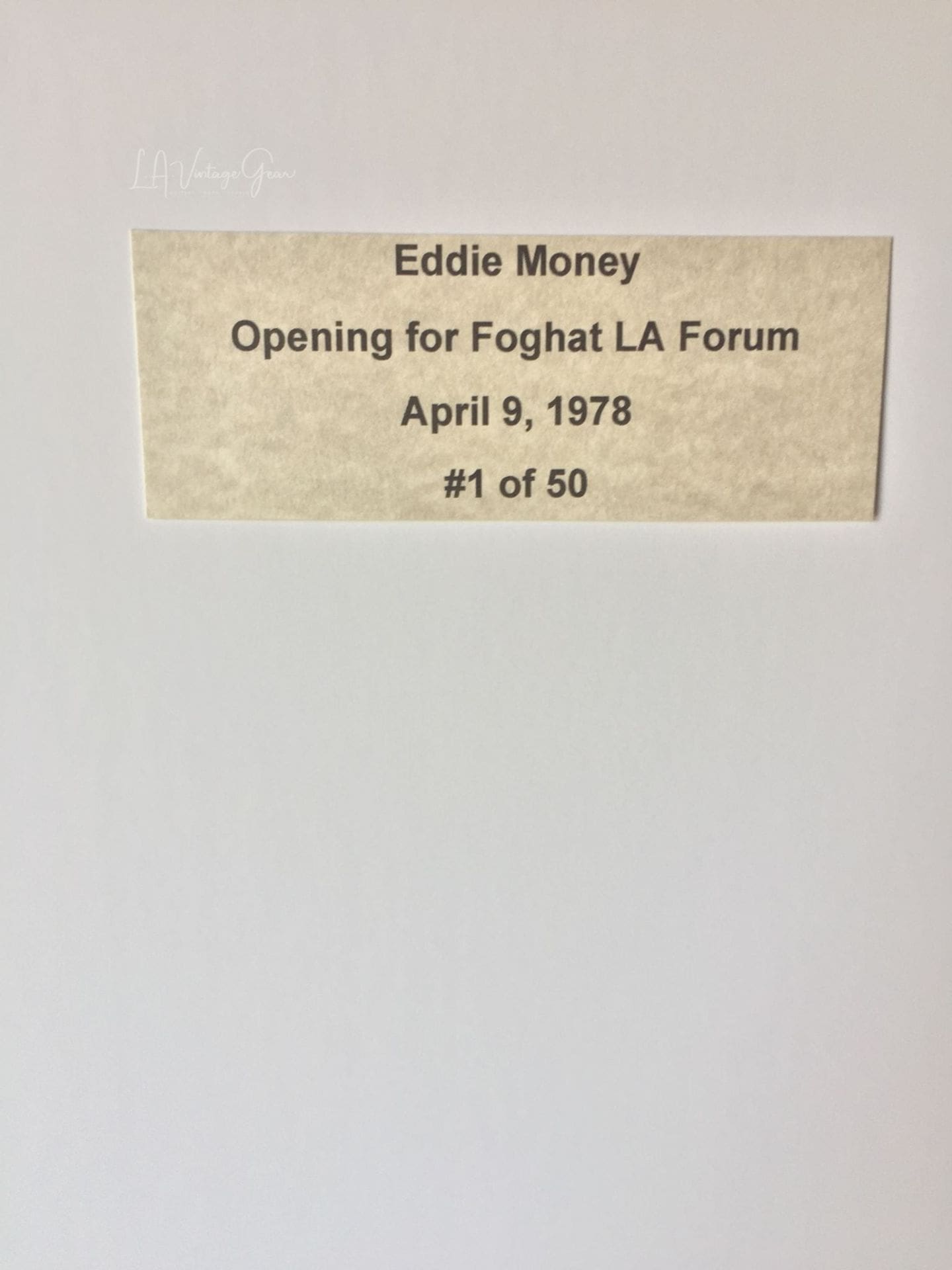 Ed Money Opening for Foghat 1978 - L.A. Forum - Authentic Concert Photo by Ed Finnell - Color- White Matte 20"x24" - Image 2