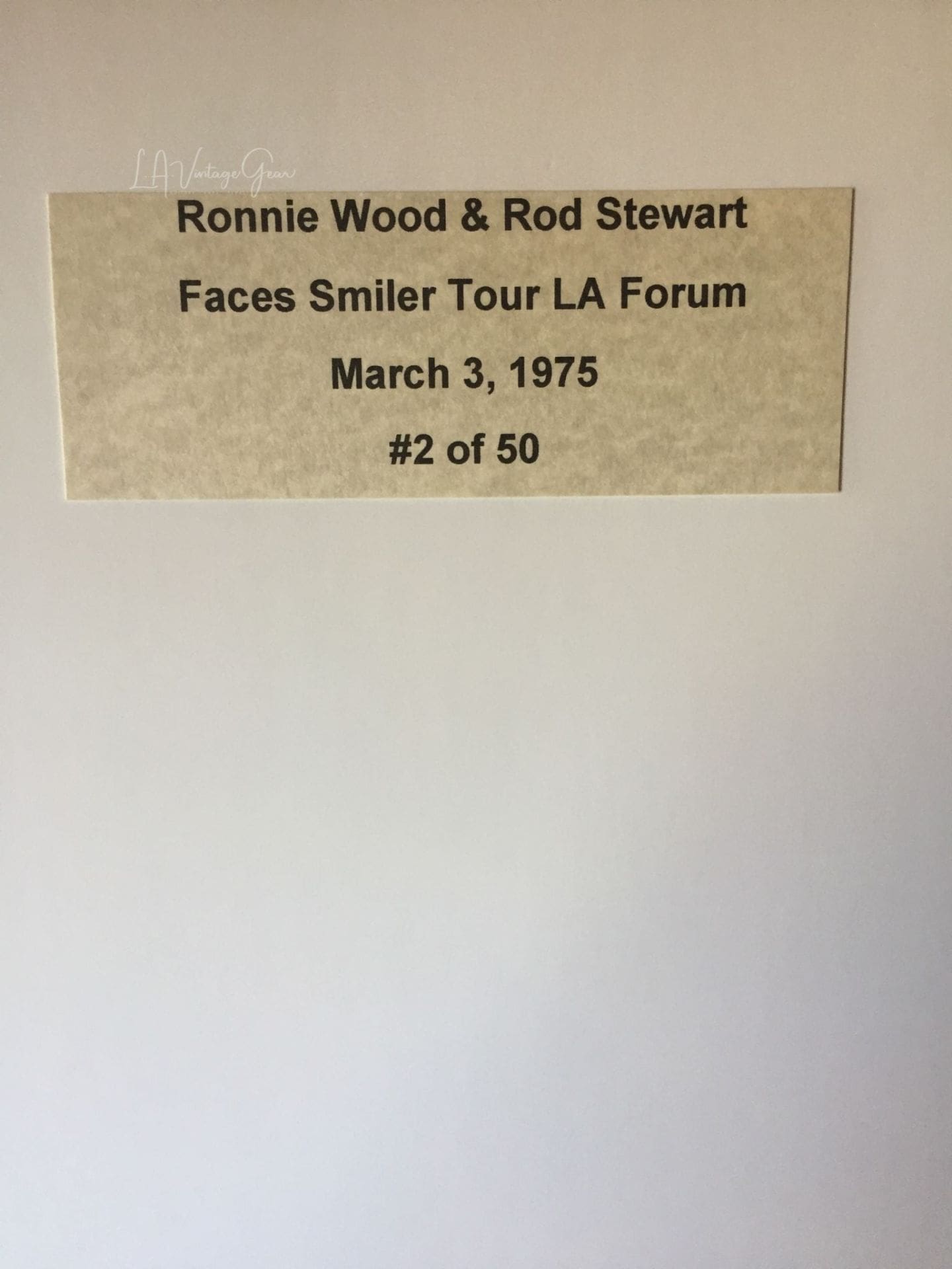 Ronnie Wood & Rod Stewart - Smiler Tour L.A. Forum 1975 -Authentic Concert Photo by Ed Finnell - Color White Matte 20"x24" - Image 2