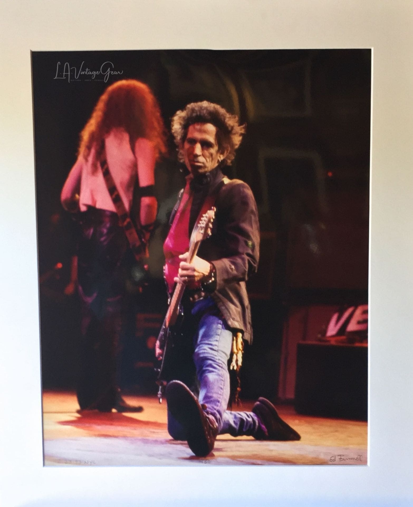 Keith Richards Expensive Winos Main Offender Tour 1993 -Authentic Concert Photo by Ed Finnell - White Matte 20"x24"