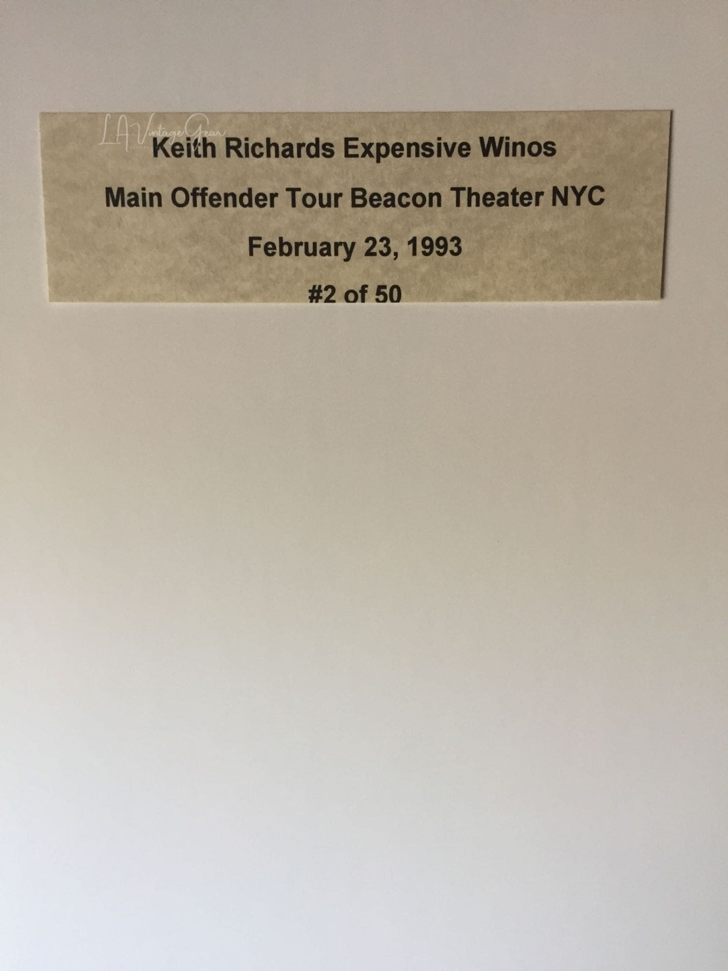 Keith Richards Expensive Winos Main Offender Tour 1993 -Authentic Concert Photo by Ed Finnell - White Matte 20"x24" - Image 2
