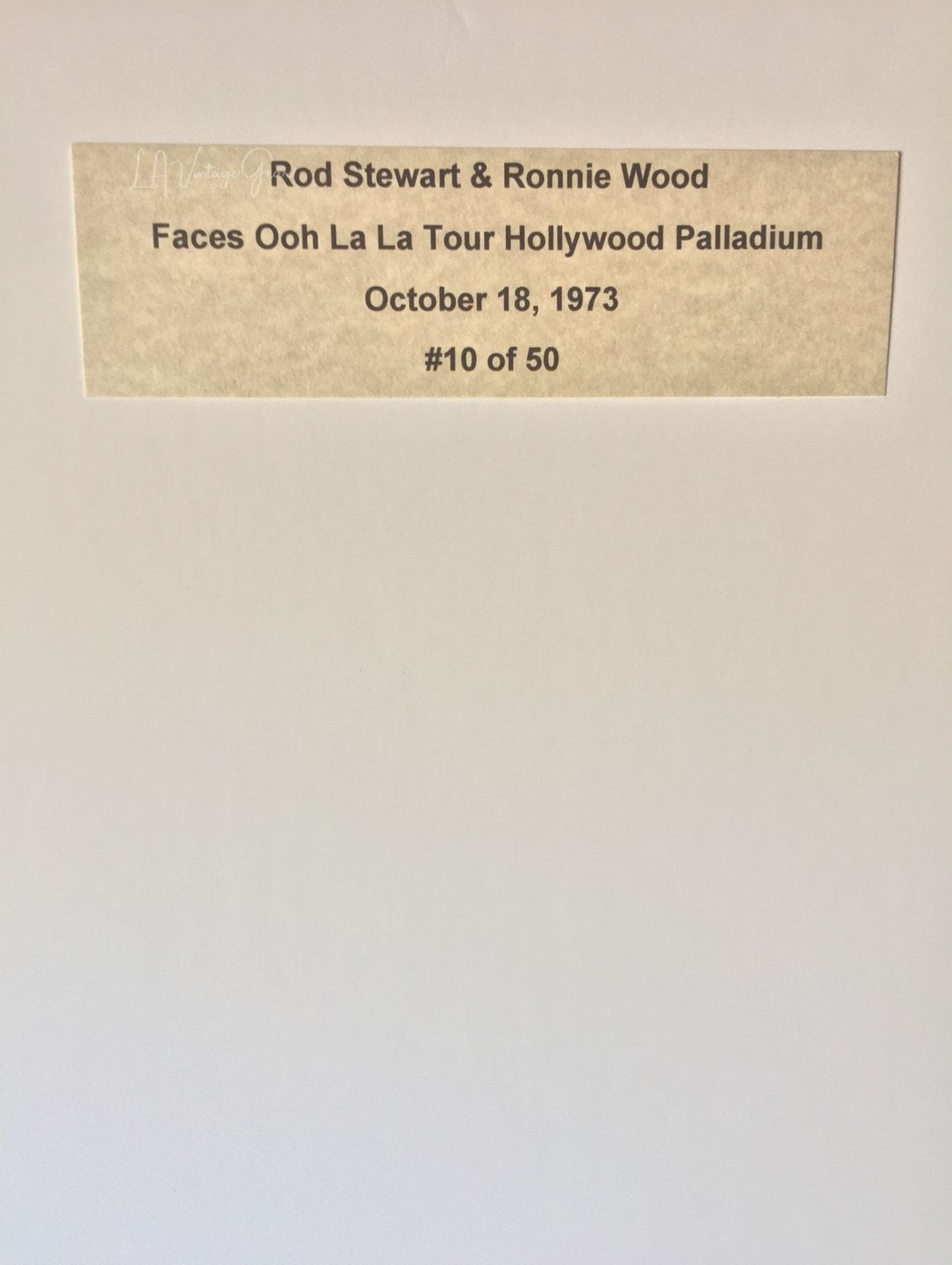 Rod Stewart & Ron Wood -Hollywood Palladium 1973 The Small Faces - Authentic Concert Photo by Ed Finnell - B&W - White Matte 20" x 24" - Image 3