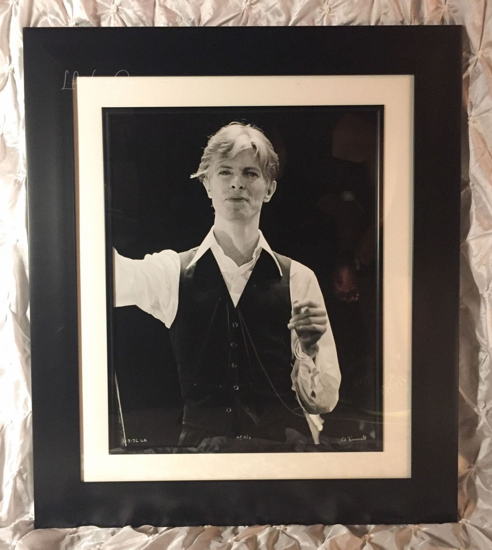 David Bowie - "The Thin White Duke" - Station To Station Tour L.A. Forum February 9, 1976 - FRAMED Authentic Concert Photo by Ed Finnell on 25"x29"