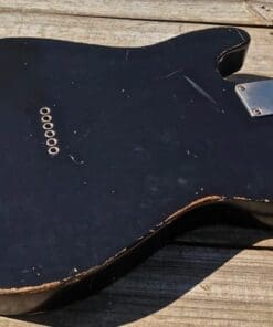 (SOLD) Danocaster Black Broadcaster Single Cut Whiteguard Electric Guitar - Image 7
