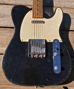(SOLD) Danocaster Black Broadcaster Single Cut Whiteguard Electric Guitar - Image 6