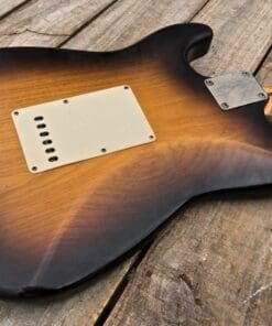 Danocaster 2 Tone Double Cut Electric Guitar - V Neck! - Image 7
