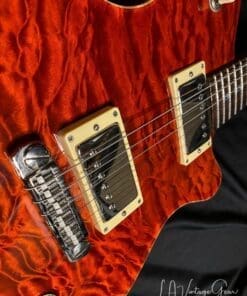 Grosh Set Neck Electric Guitar in a Deep 6120 Orange Finish - Image 6