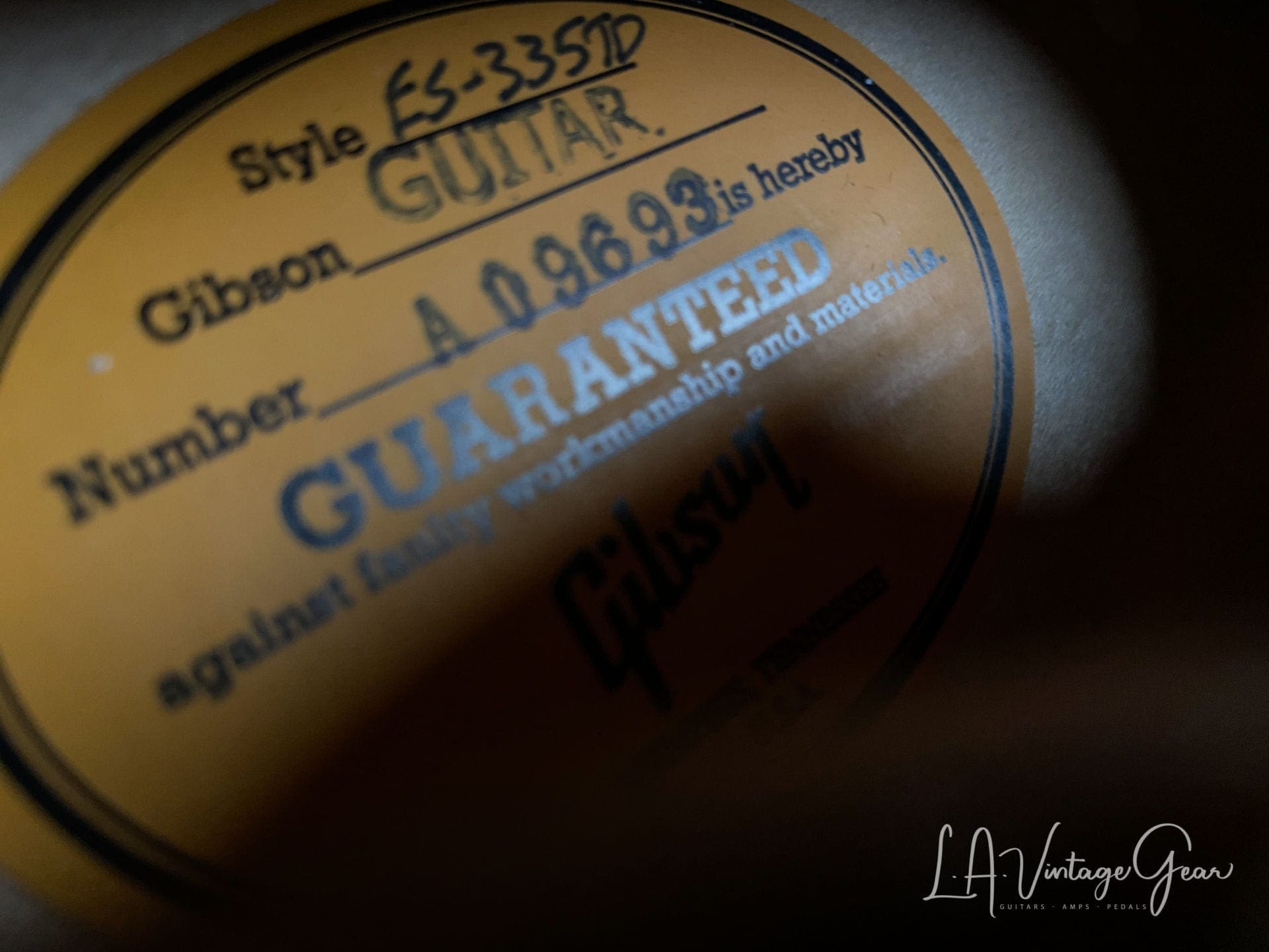Gibson 1959 ES-335 Electric Guitar - Historic Burst (2016) - Great 59' Neck ! - Image 8