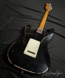 K-Line Springfield '64 S-Style  Electric Guitar in Black Nitro - Image 7