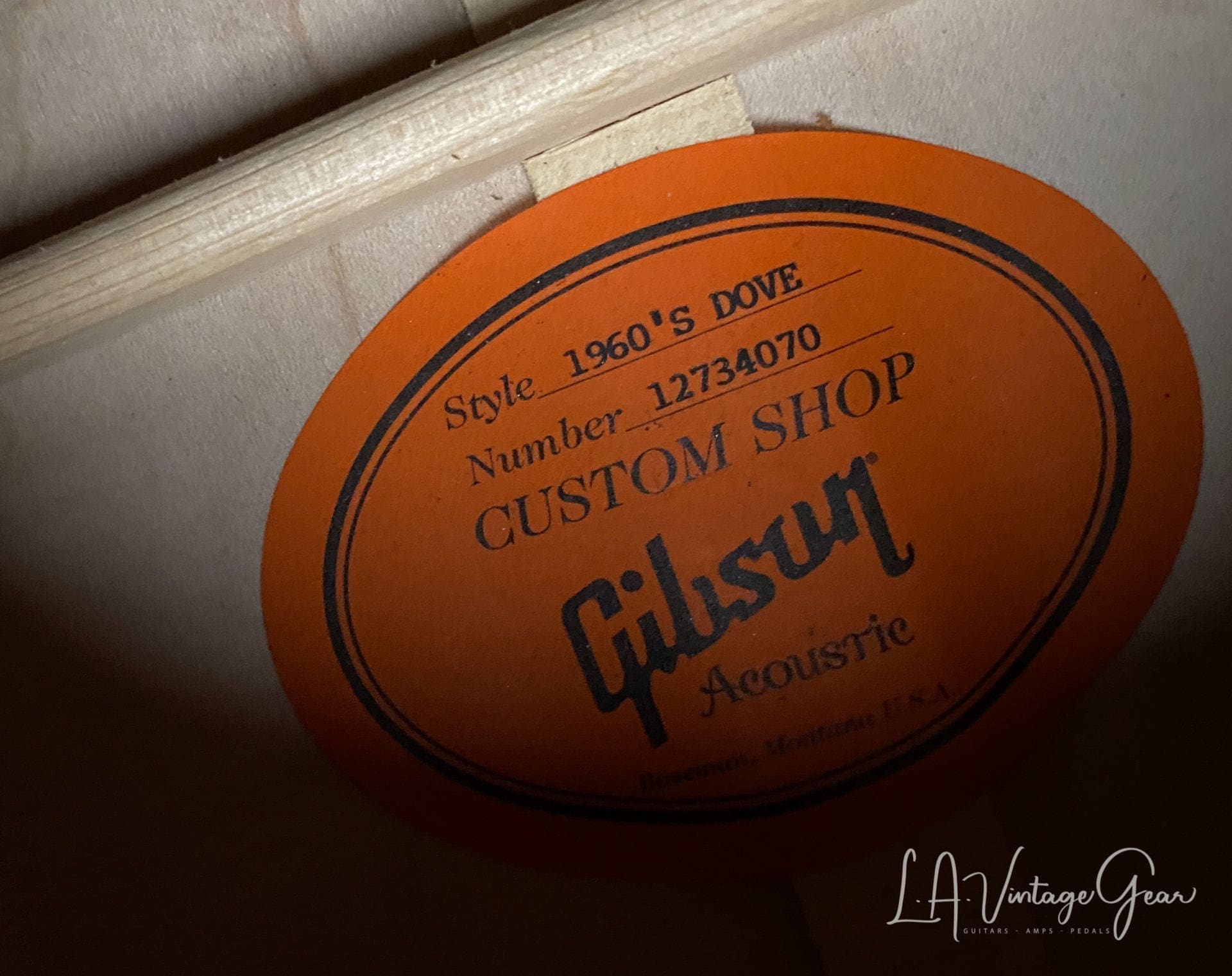 Gibson Custom Shop Dove 1960's Acoustic Guitar (2014) - Vintage Cherry Burst Finish - Image 12