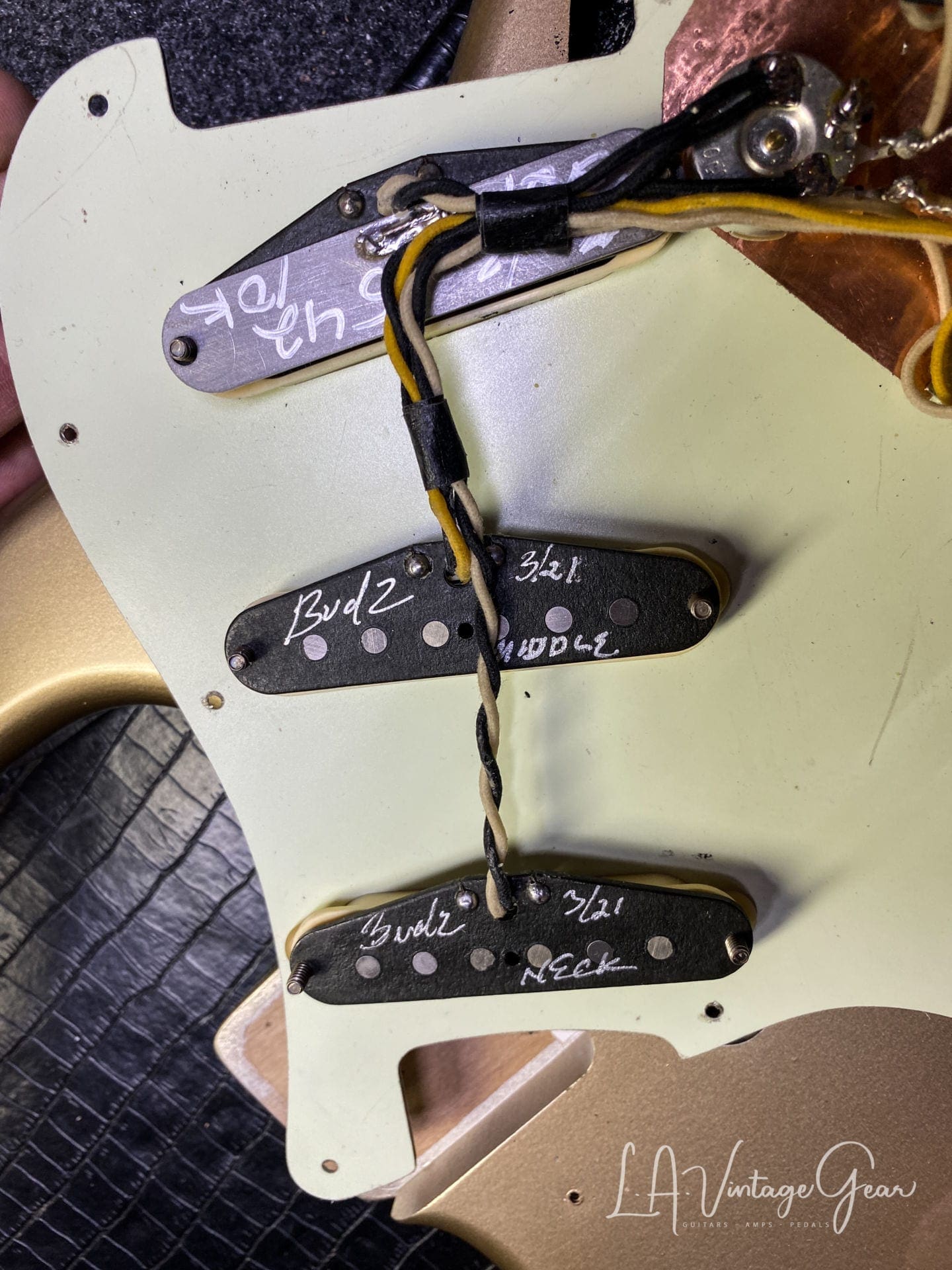 Rutters S-Style Electric Guitar in Gold - Budz Pickups! - Image 18