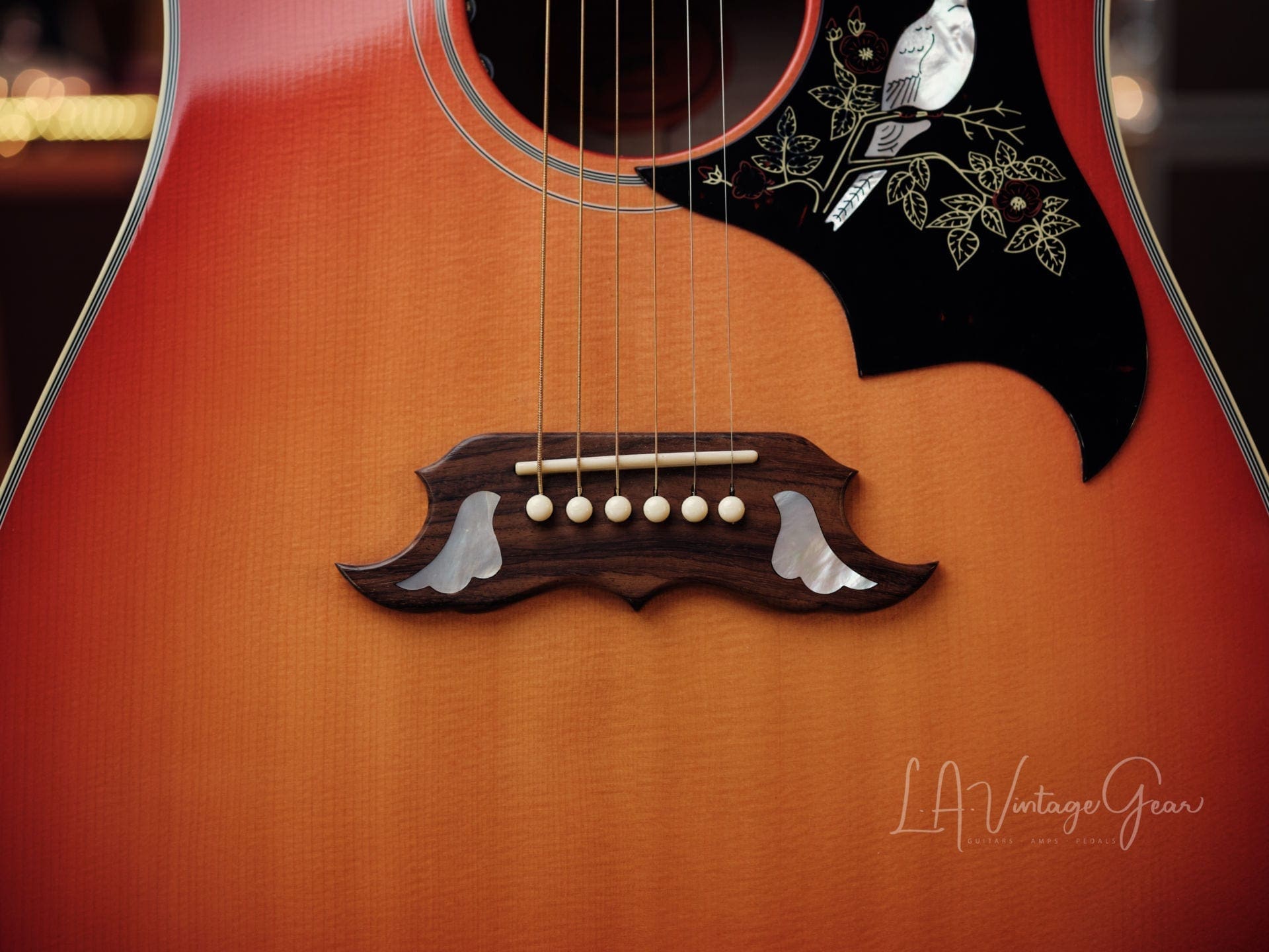 Gibson Custom Shop Dove 1960's Acoustic Guitar (2014) - Vintage Cherry Burst Finish - Image 4