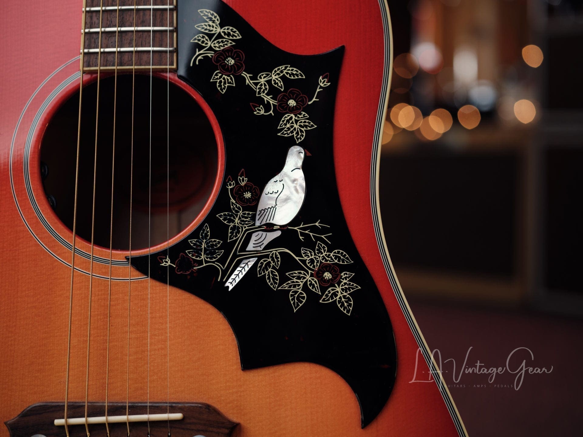 Gibson Custom Shop Dove 1960's Acoustic Guitar (2014) - Vintage Cherry Burst Finish - Image 3