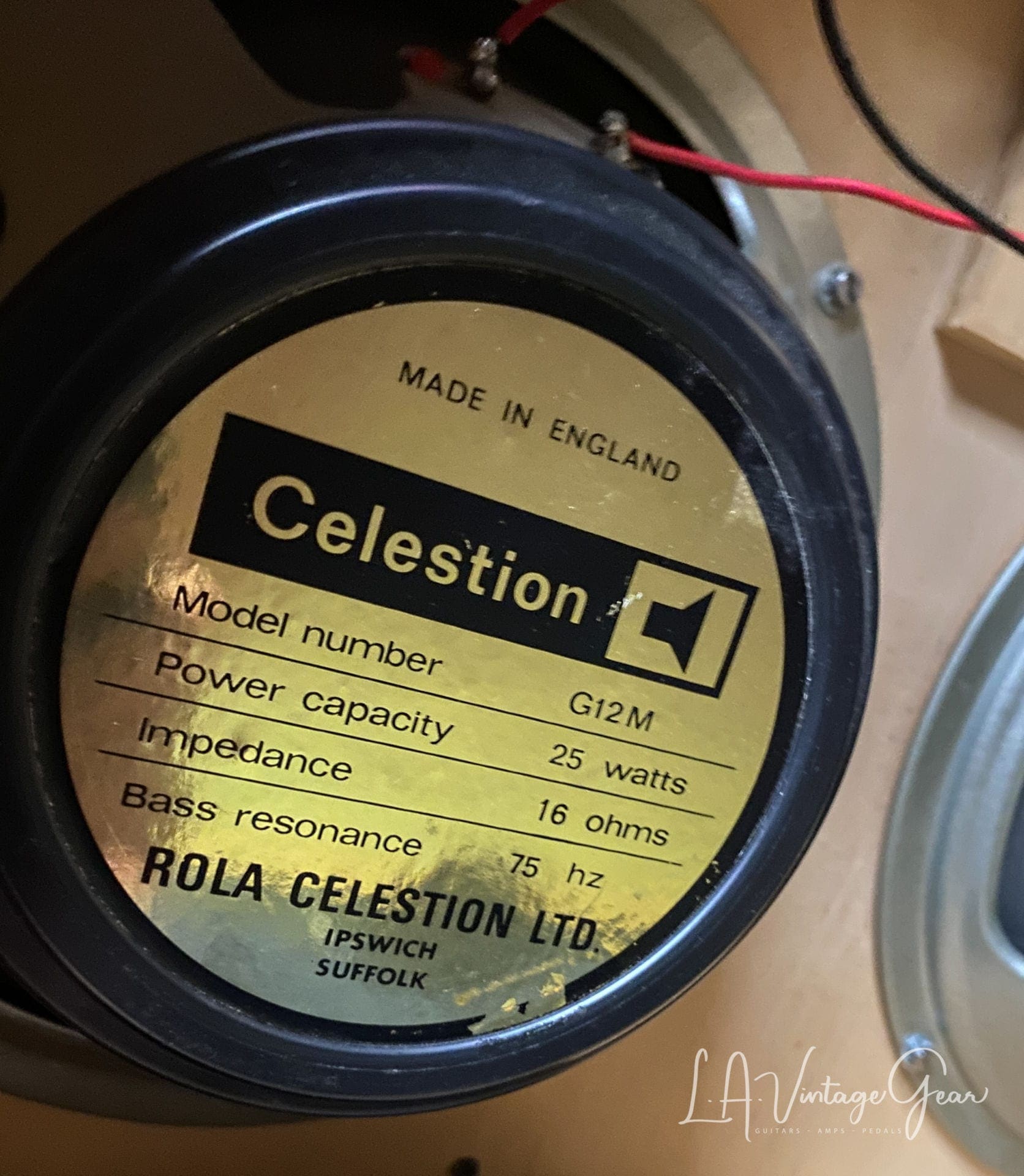 Kerry Wright Recovered Marshall 4 x 12 Straight Cab - Original Celestion Black Back Rola Speakers! - Image 6