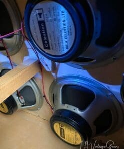 Kerry Wright Recovered Marshall 4 x 12 Straight Cab - Original Celestion Black Back Rola Speakers! - Image 11