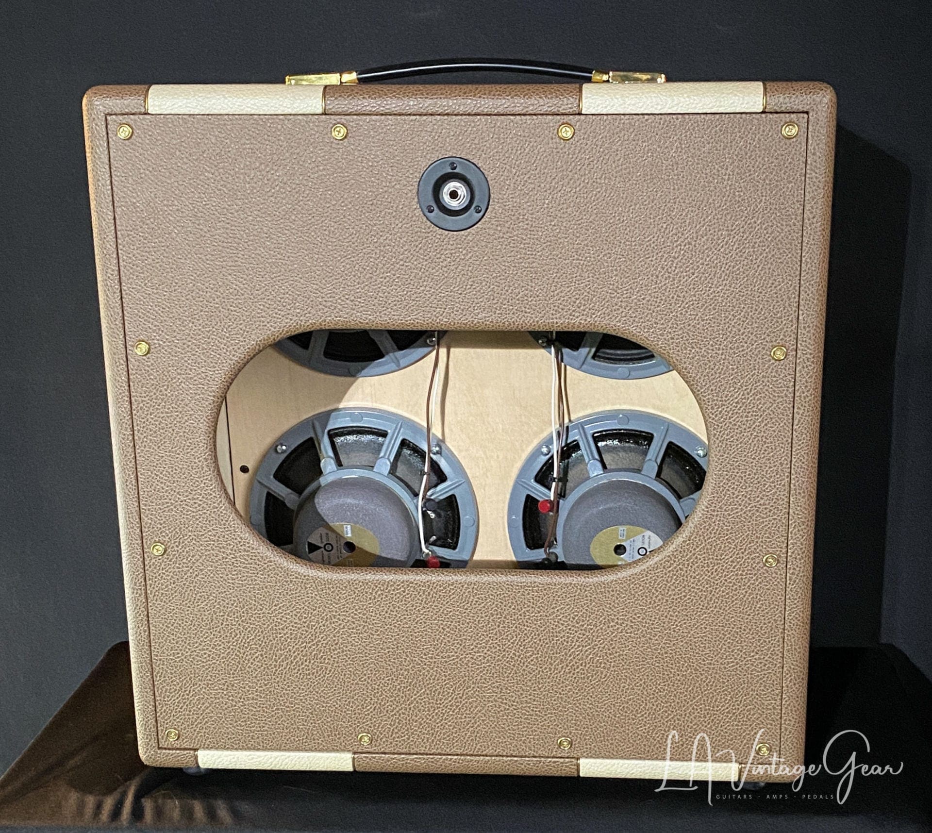 Kerry Wright 4 x 8 Blonde & Brown Tolex Speaker Cabinet - With JBL D2808 Speakers - Yea Baby ! - Image 2