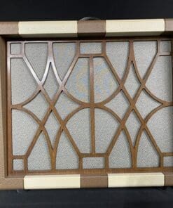 Kerry Wright 2 x 10 Custom Cab - Brown & Blonde with Wood Design on Grill  & Jensen P10P Speakers