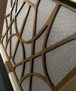 Kerry Wright 2 x 10 Custom Cab - Brown & Blonde with Wood Design on Grill  & Jensen P10P Speakers - Image 3