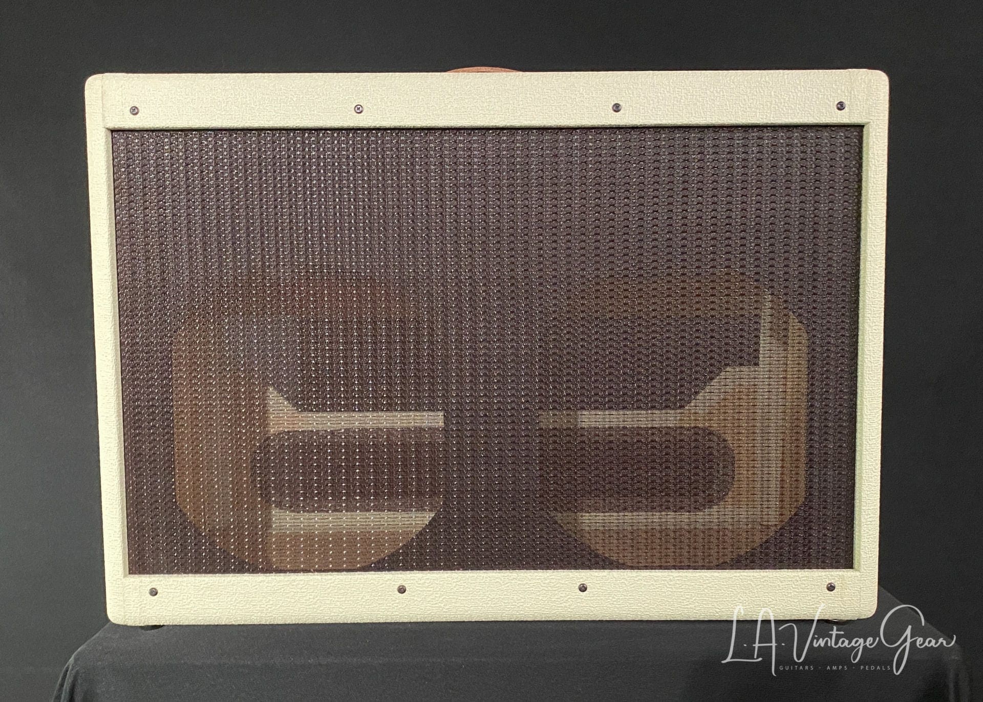 Kerry Wright 2 x 12 Custom Cab Unloaded - Cream Tolex & Brown Grill Cloth