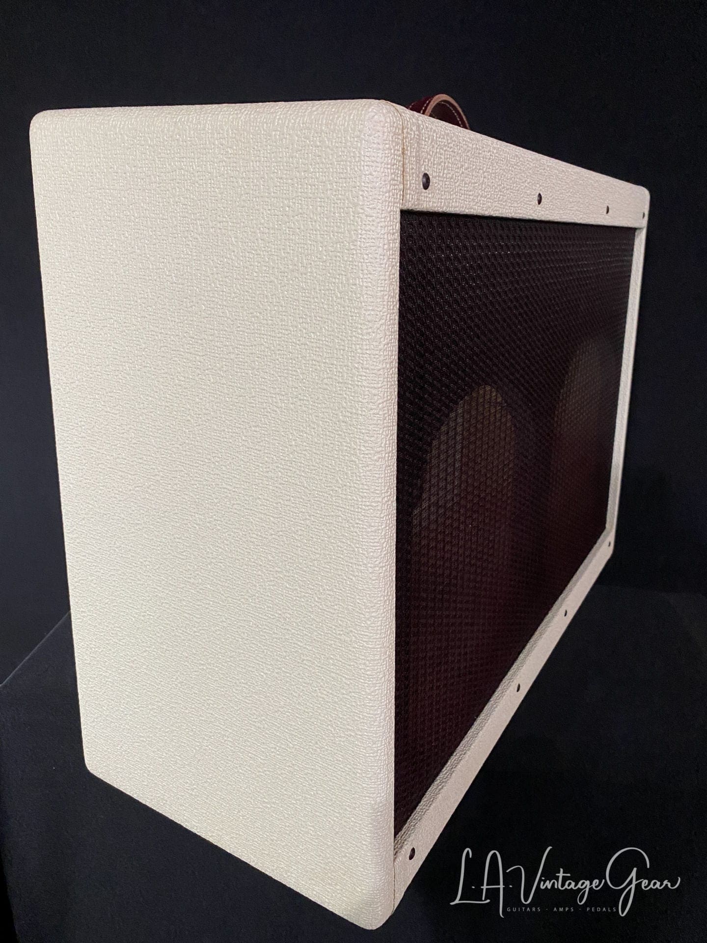 Kerry Wright 2 x 12 Custom Cab Unloaded - Cream Tolex & Brown Grill Cloth - Image 2
