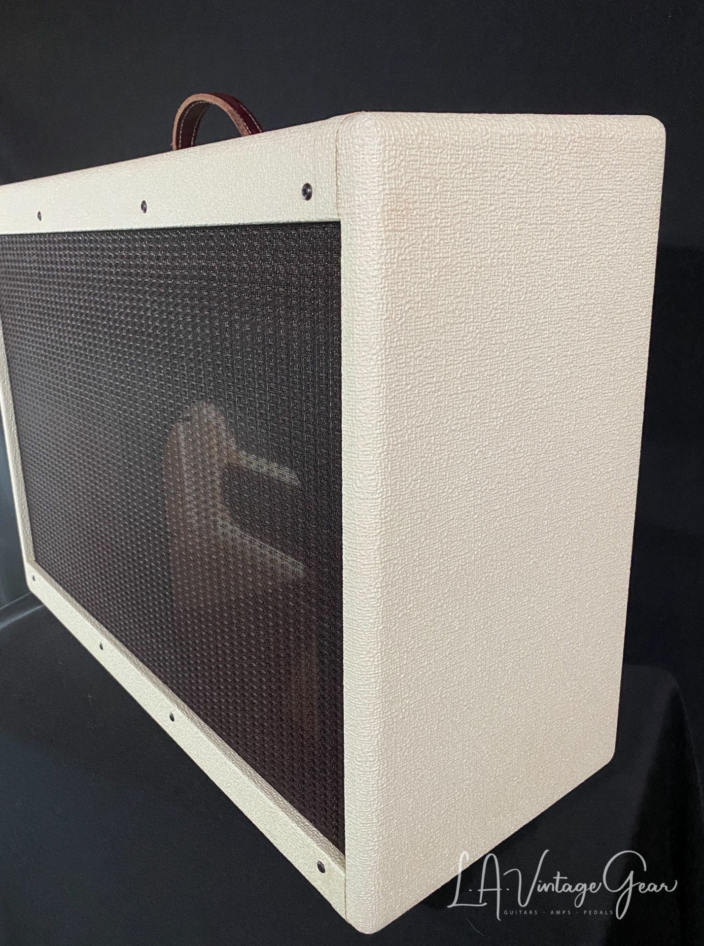 Kerry Wright 2 x 12 Custom Cab Unloaded - Cream Tolex & Brown Grill Cloth - Image 3