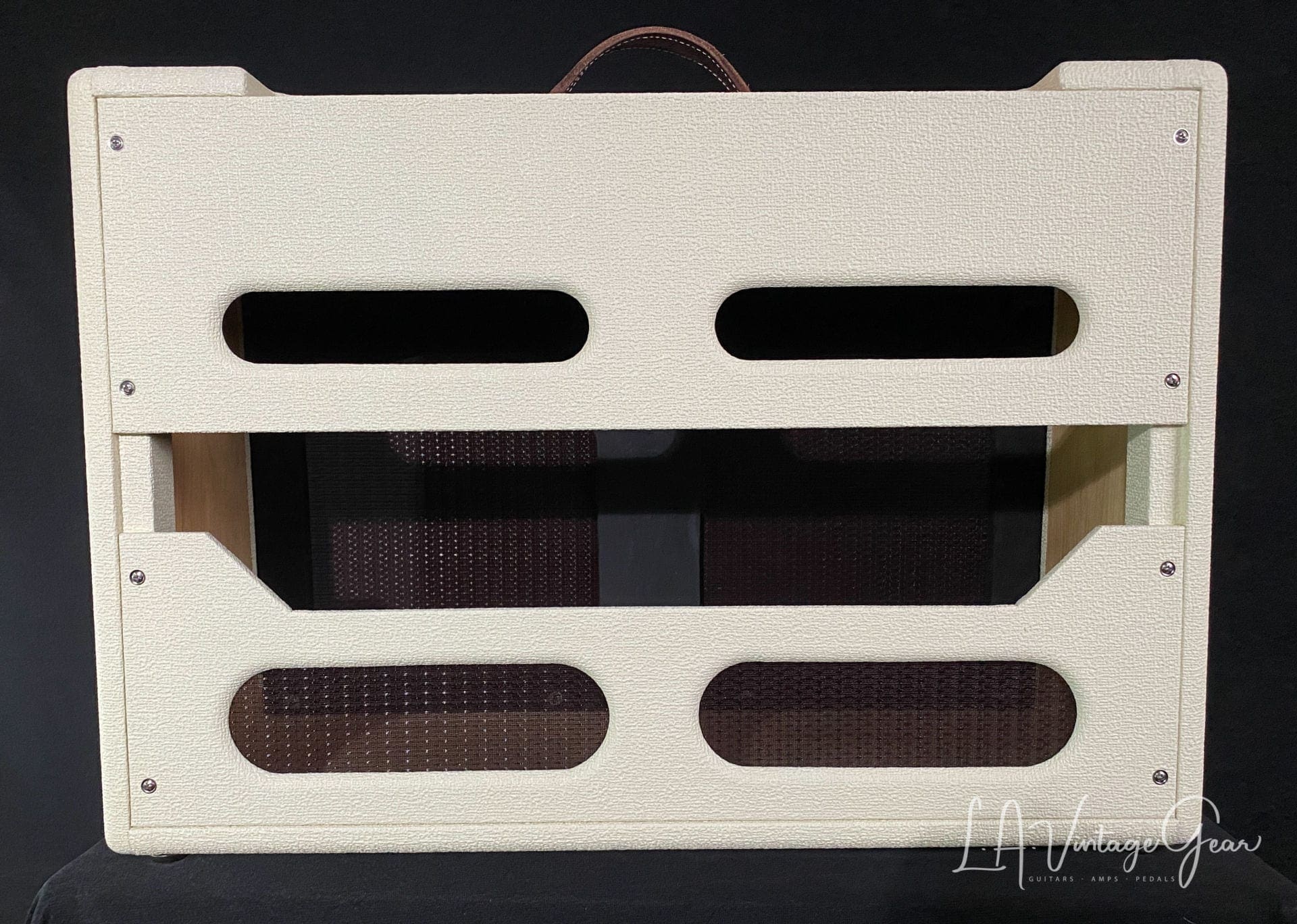 Kerry Wright 2 x 12 Custom Cab Unloaded - Cream Tolex & Brown Grill Cloth - Image 5