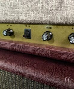 Kerry Wright Custom 2 x 12 Cab & Head with 6L6 Chassis - 'Burgundy Cream Stack' & Celestion Greenbacks - Image 4