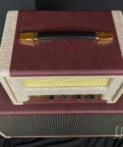 Kerry Wright Custom 2 x 12 Cab & Head with 6L6 Chassis - 'Burgundy Cream Stack' & Celestion Greenbacks - Image 9
