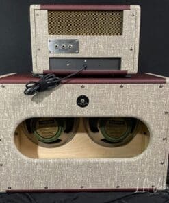 Kerry Wright Custom 2 x 12 Cab & Head with 6L6 Chassis - 'Burgundy Cream Stack' & Celestion Greenbacks - Image 2