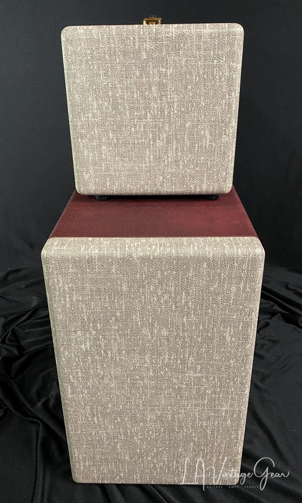Kerry Wright Custom 2 x 12 Cab & Head with 6L6 Chassis - 'Burgundy Cream Stack' & Celestion Greenbacks - Image 11