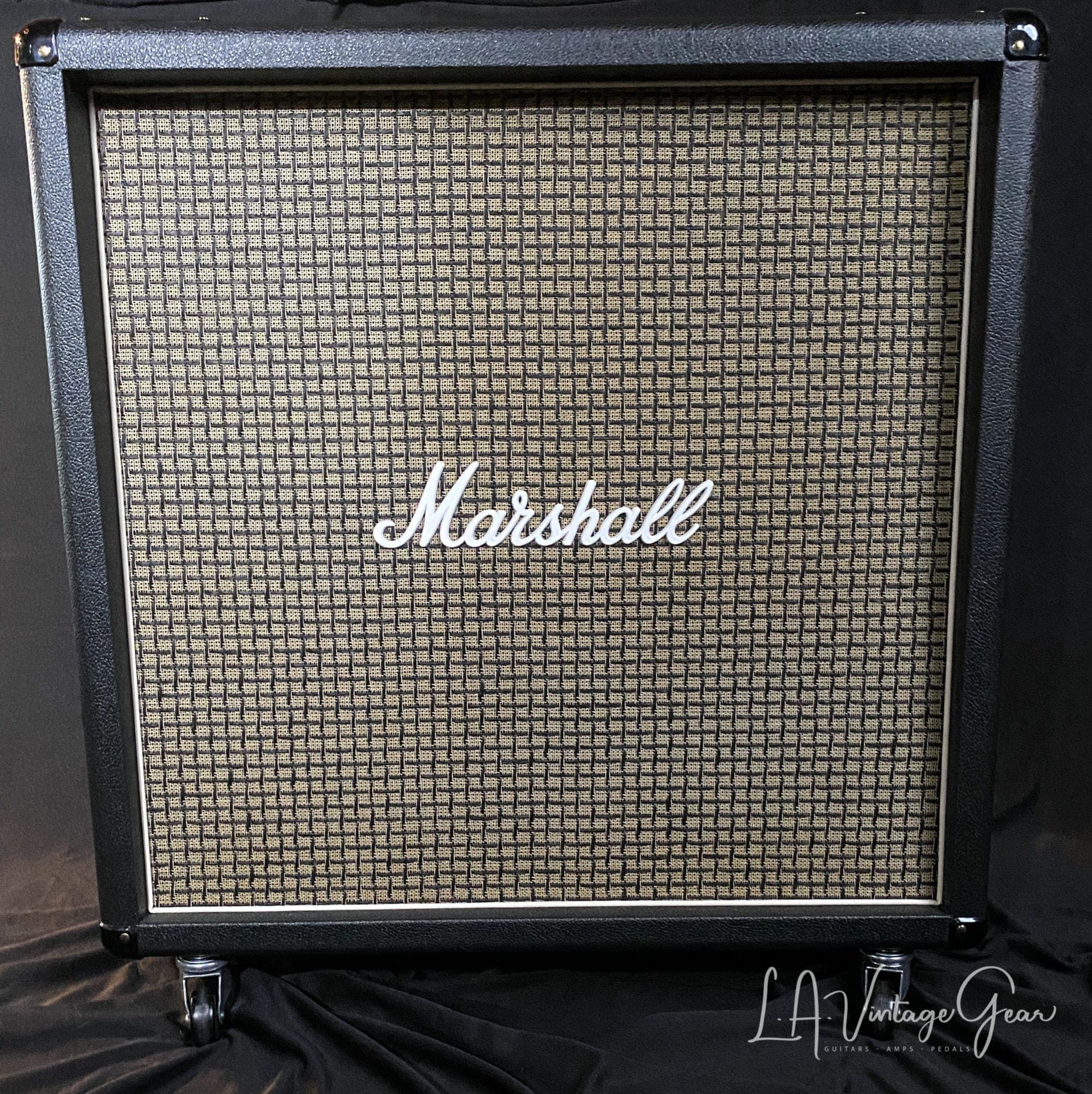 Kerry Wright Recovered Marshall 4 x 12 Straight Cab - Original Celestion Black Back Rola Speakers!