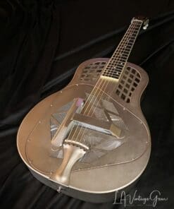 National Baritone Tricone Style 1.5  Electric Guitar  - Steel Body in Matte Silver Finish