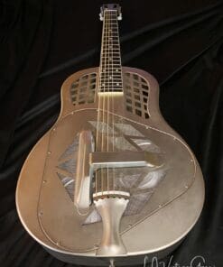 National Baritone Tricone Style 1.5  Electric Guitar  - Steel Body in Matte Silver Finish - Image 2