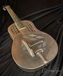 National Baritone Tricone Style 1.5  Electric Guitar  - Steel Body in Matte Silver Finish - Image 3