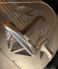 National Baritone Tricone Style 1.5  Electric Guitar  - Steel Body in Matte Silver Finish - Image 5