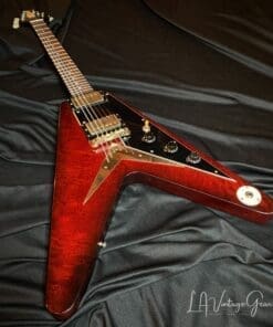 Echopark Vanguard '59  Electric Guitar in Burgundy Finish - Korina Body ! Wow - What a Guitar ! - Image 4