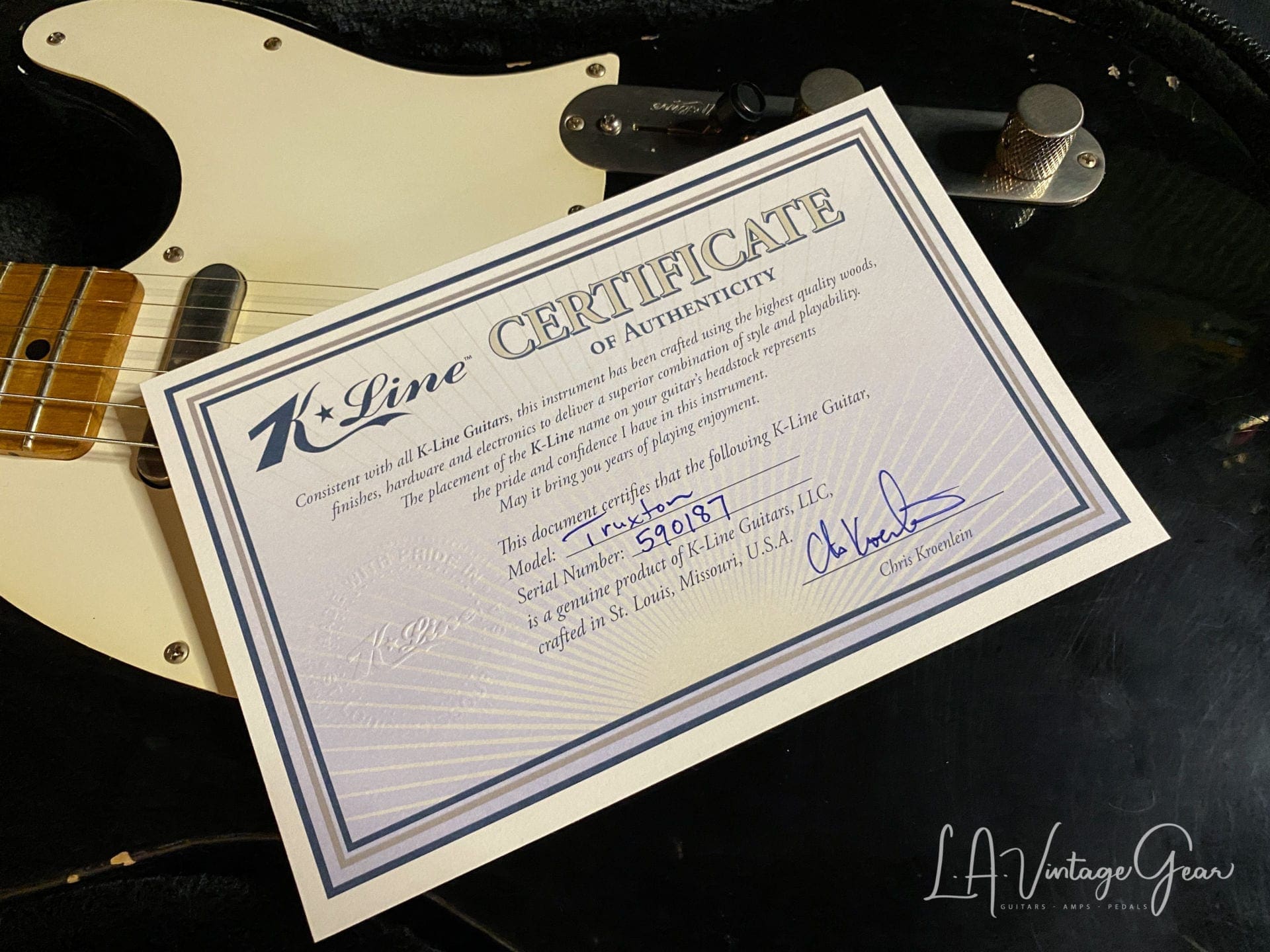 K-Line Black Truxton Electric Guitar - Ash Body - Great Weight - Another build from our top builders - Image 18
