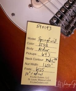 K-Line Springfield  3 Tone Sunburst S-Style Electric Guitar - Image 20
