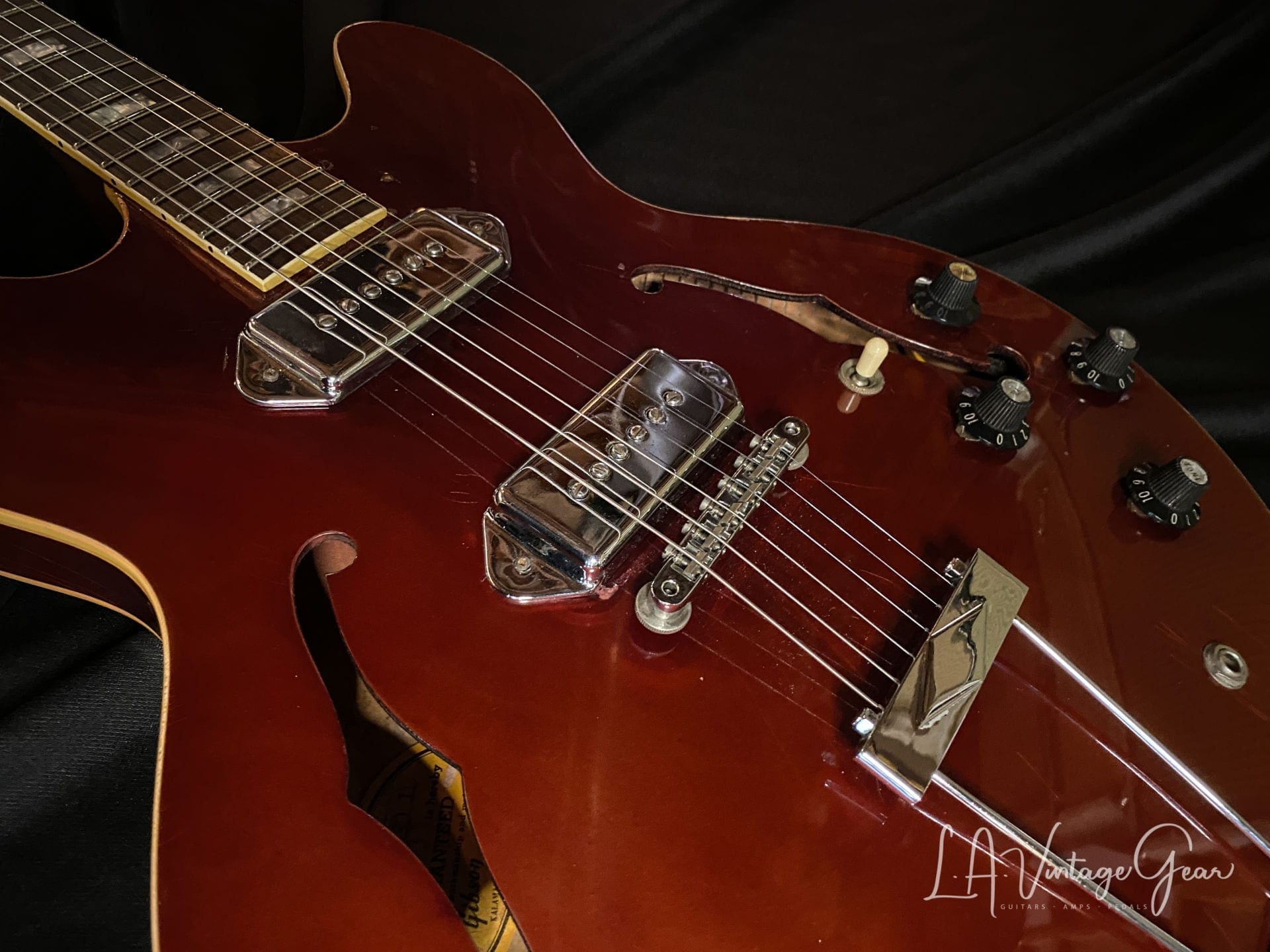 Gibson 1967 ES-330 in Sparkling Burgundy Mist - Original P90's - Image 6
