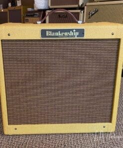 Blankenship Fat Boy Jr. 9 Watt Tweed Guitar Amp with Gold Alnico 10" Spkr with White Knobs