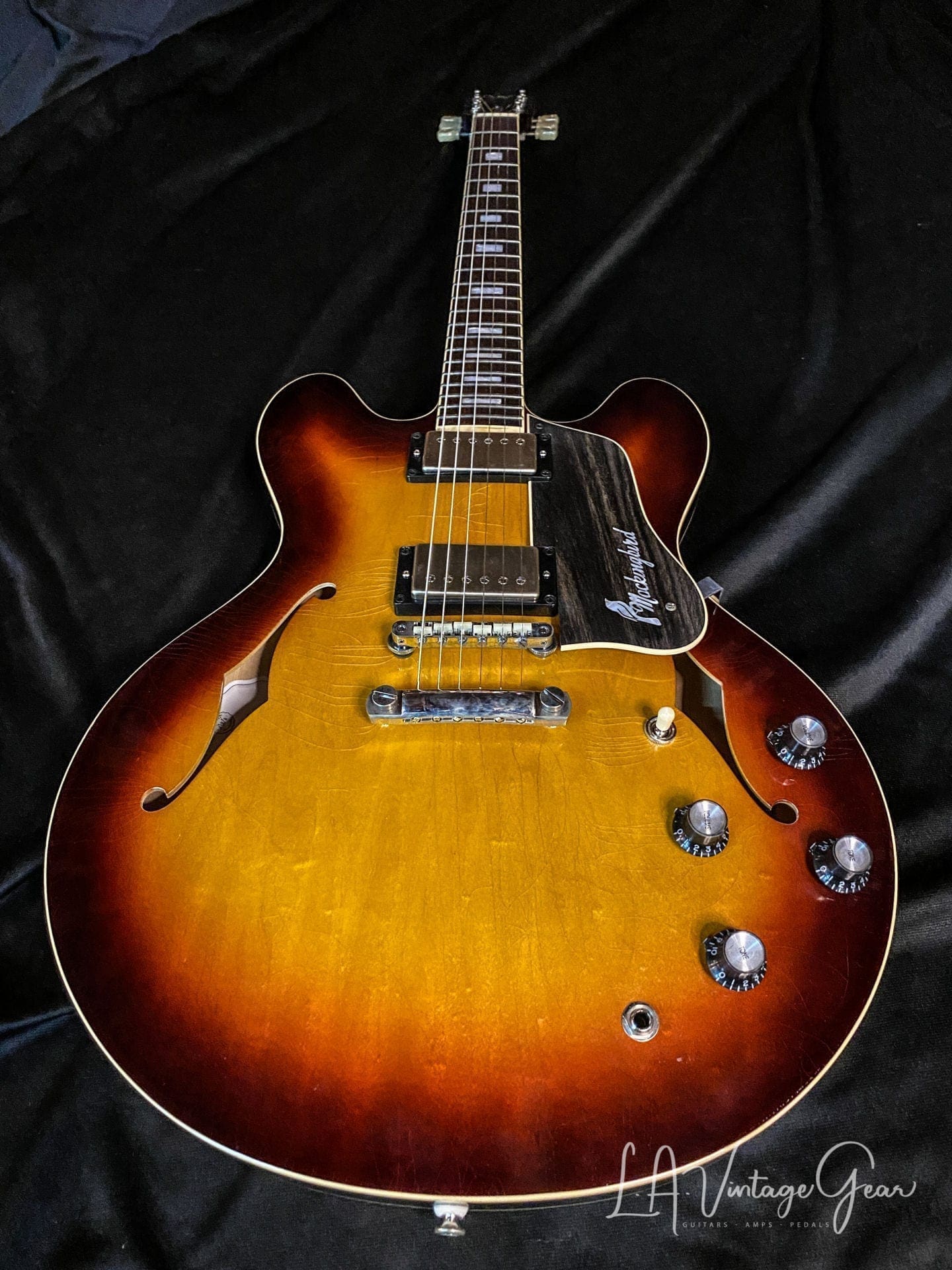 Josh Williams Mockingbird Electric Guitar -3 Tone Sunburst Finish with Small Block Inlays - JWGM128 - Image 3