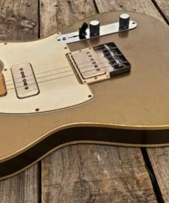Danocaster 'Mongrel' Double Bound Single Cut Electric Guitar - Aged Penny Finish - Image 6