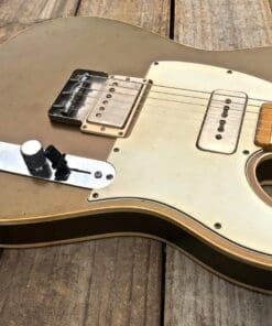 Danocaster 'Mongrel' Double Bound Single Cut Electric Guitar - Aged Penny Finish - Image 2