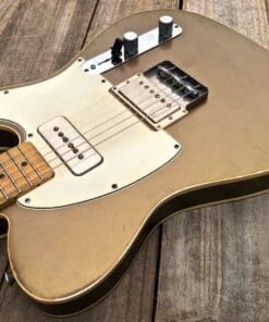 Danocaster 'Mongrel' Double Bound Single Cut Electric Guitar - Aged Penny Finish - Image 3