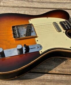 Danocaster Double Bound Single Cut Sunburst Electric Guitar - 2 Piece Ash & Dano Budz 2.0 Pickups - Image 3