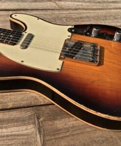 Danocaster Double Bound Single Cut Sunburst Electric Guitar - 2 Piece Ash & Dano Budz 2.0 Pickups - Image 4