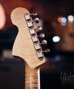 Danocaster Offset Electric Guitar - Anodized Gold Pickguard & Sunburst Finish - Image 12
