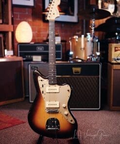 Danocaster Offset Electric Guitar - Anodized Gold Pickguard & Sunburst Finish